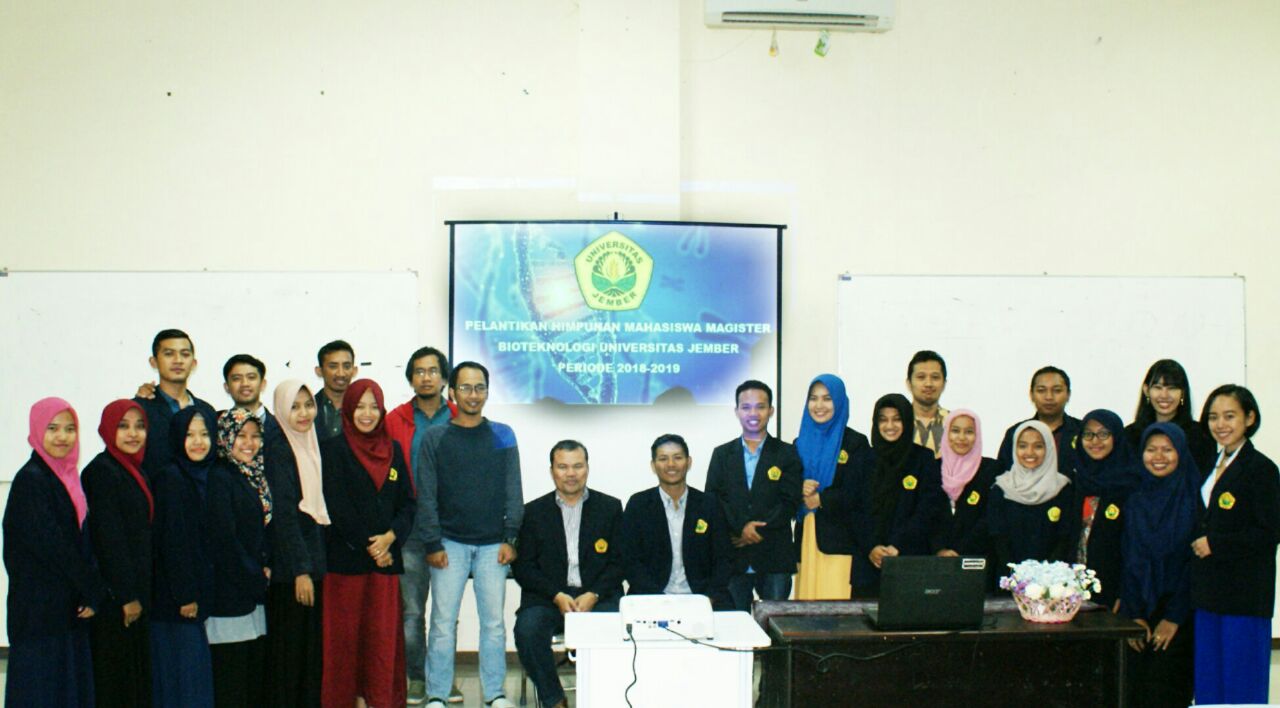Pelantikan Himpunan Mahasiswa Program Studi Magister Bioteknologi Pascasarjana Universitas Jember