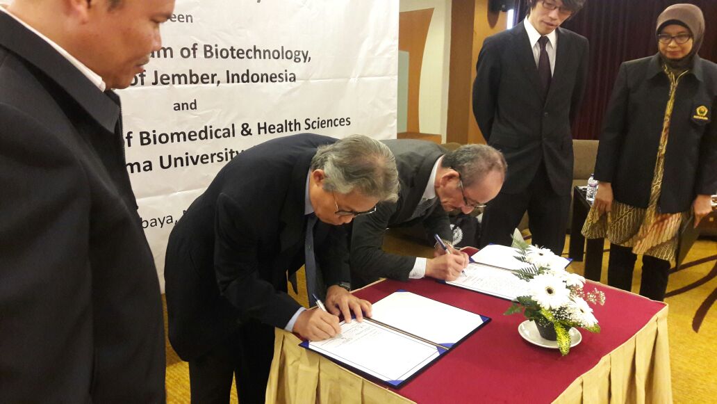 MOu Graduate Program of Biotechnology, University of Jember, Indonesia and Graduate Scholl of Biomedical & Health Sciences Hiroshima University, Japan